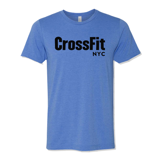 CrossFit NYC Unisex Signature Logo T - Black on Blue