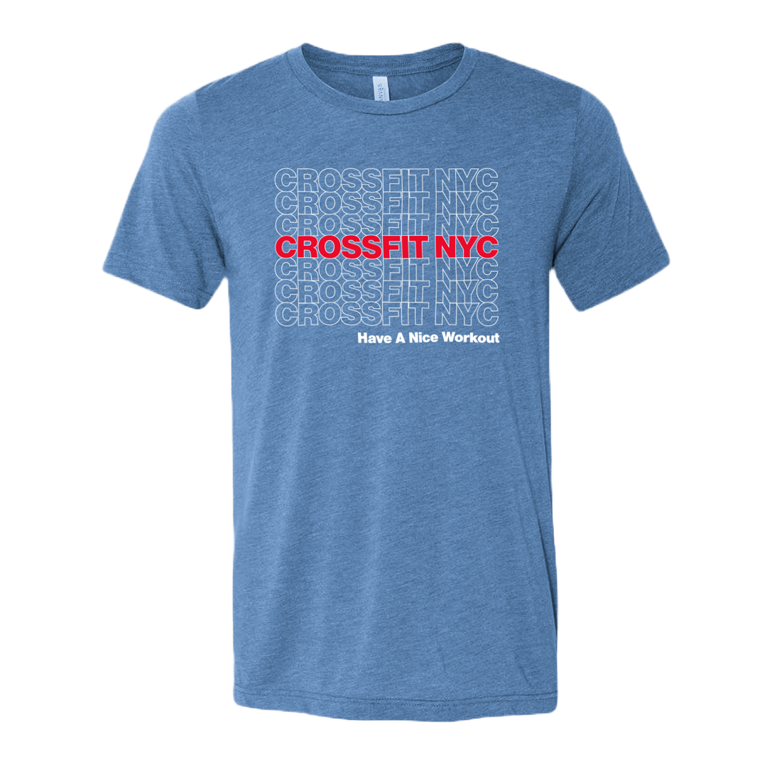 CrossFit NYC Unisex Thank You T - White on Blue